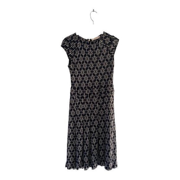 Tory Burch logo print 100% silk pleated dress size XS - Picture 5 of 11